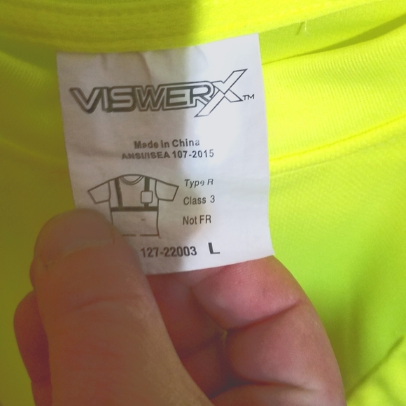 Mens Large Viswerx ANSI/ISEA certified safety shirt - Picture 4 of 5
